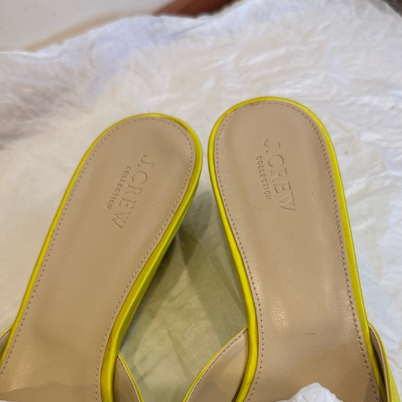 J.Crew Collection Elegant Yellow Satin Mules; NWB - Picture 2 of 7